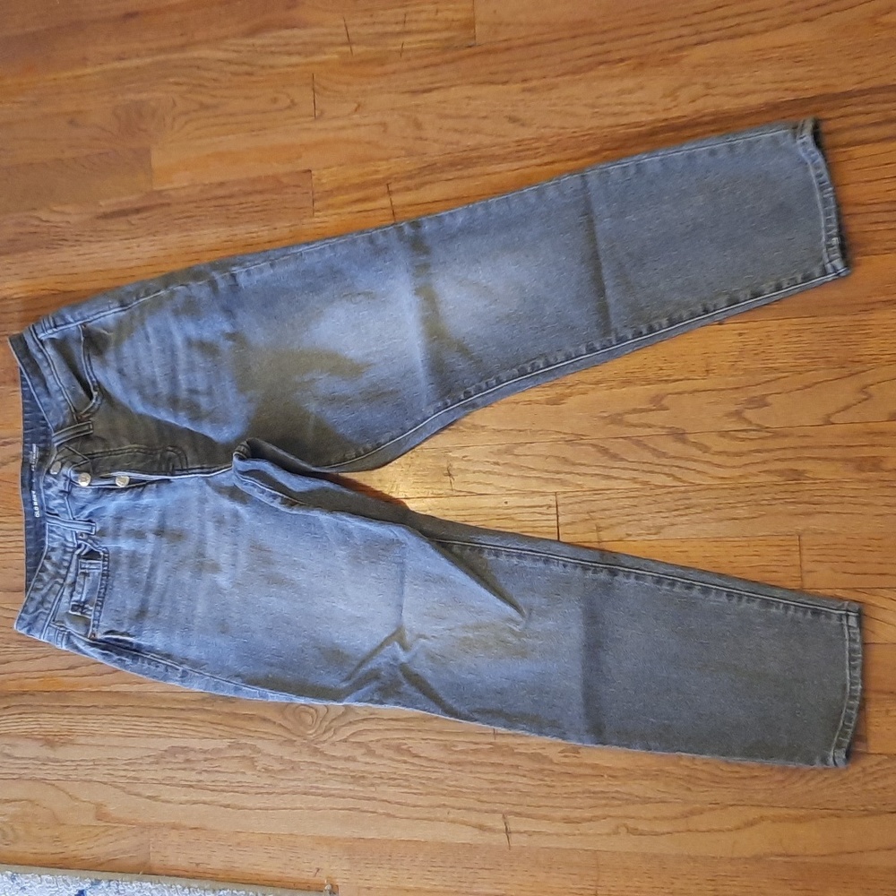 Old Navy High Rise OG Straight button fly gray jeans size 6